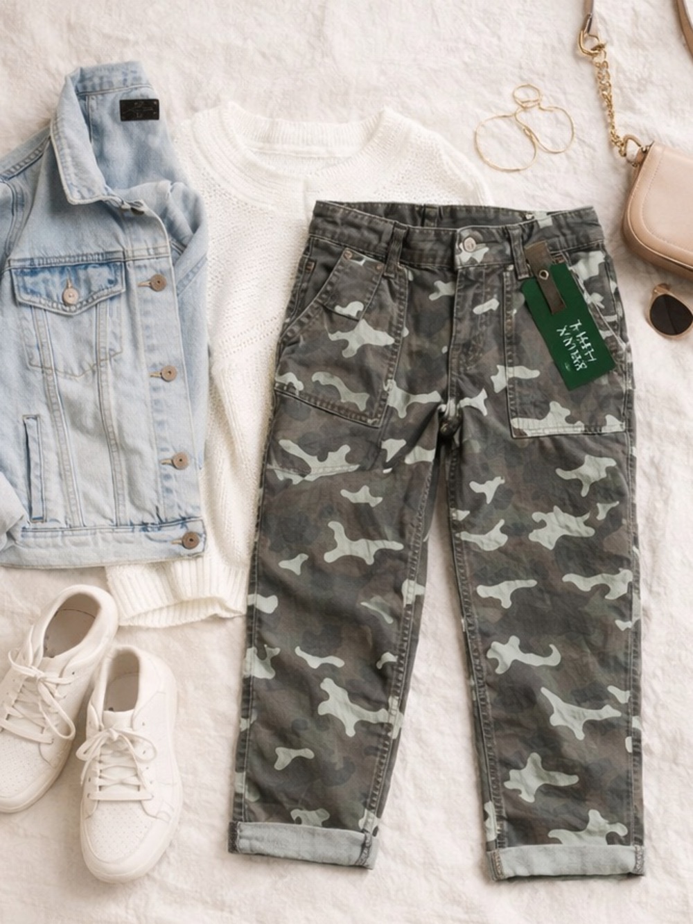 Anthropologie Camo pants size 25 Petite NEW